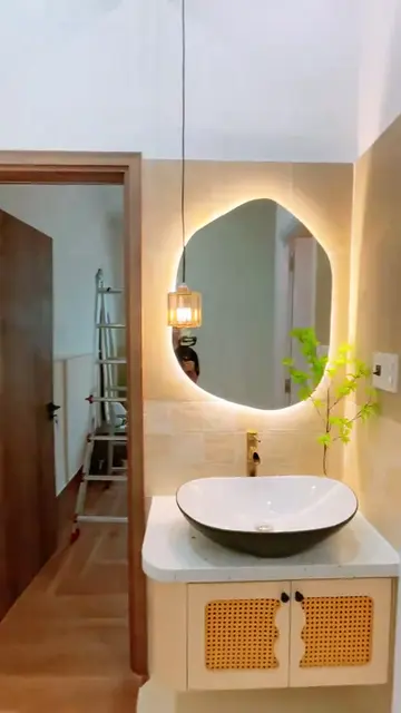Nội thất cầu thang gỗ ấm áp — 6